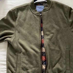 LL Bean sweatshirt bomber jacket